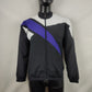 Reebok Vintage Black/White Windbreaker Track Jacket Men Size Small