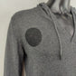 Diesel Dark Grey Cotton Knit Pullover Hoodie Men Size Small