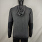 Diesel Dark Grey Cotton Knit Pullover Hoodie Men Size Small