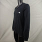 Adidas Black V-Neck Cotton Sweatshirt Men Size Medium