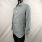 Michael Kors White Green Checkered Casual Button-Up Shirt Men Medium