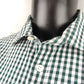 Michael Kors White Green Checkered Casual Button-Up Shirt Men Medium