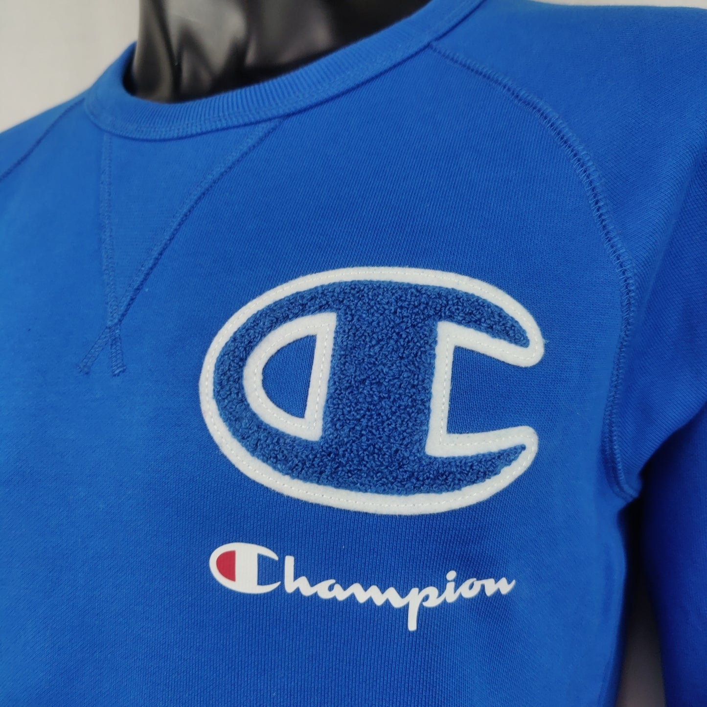 Champion Vintage 90's Blue Pullover Sweatshirt Men Size Small