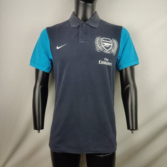 Arsenal Nike Navy Blue Polo Shirt Jersey Men Size Medium