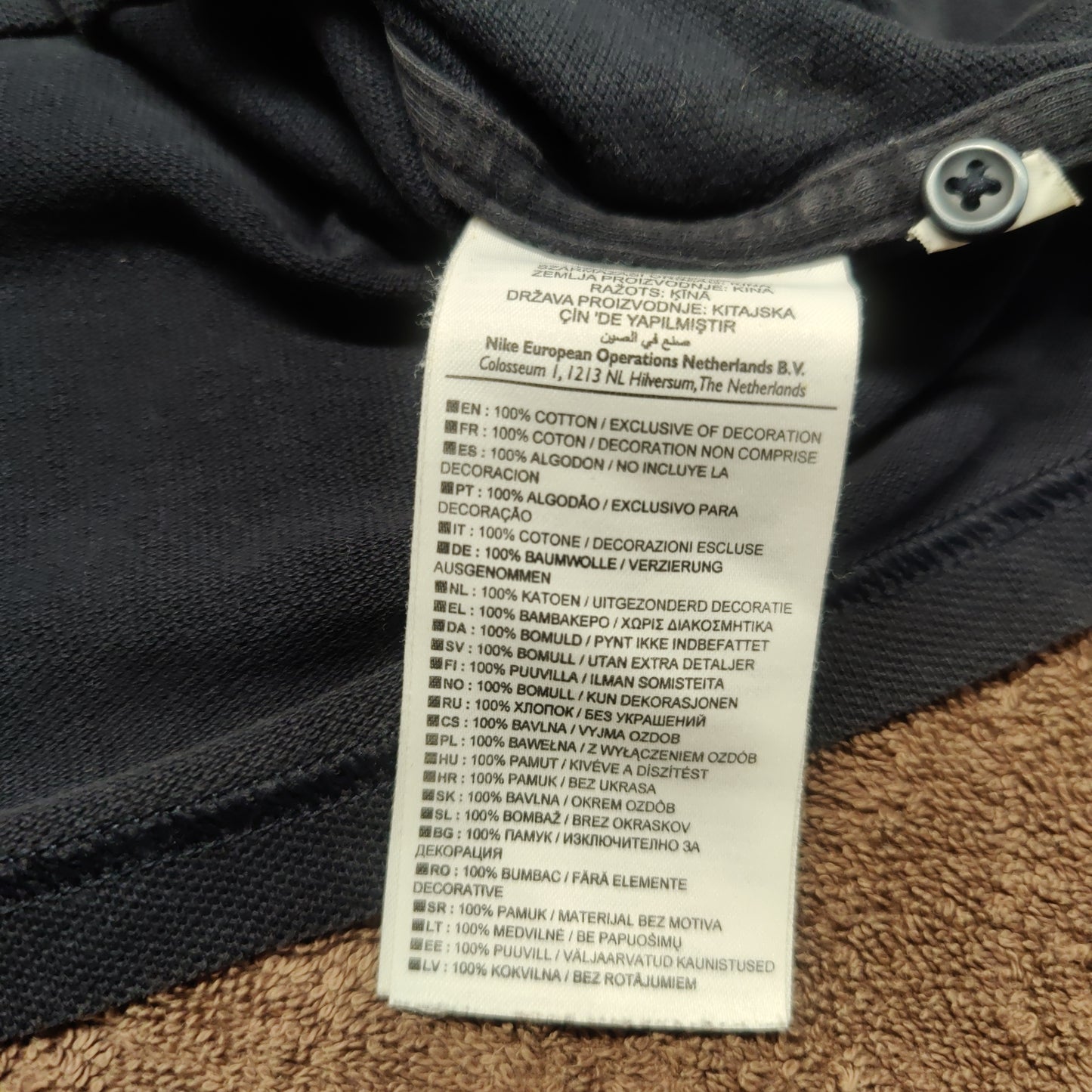 Arsenal Nike Navy Blue Polo Shirt Jersey Men Size Medium