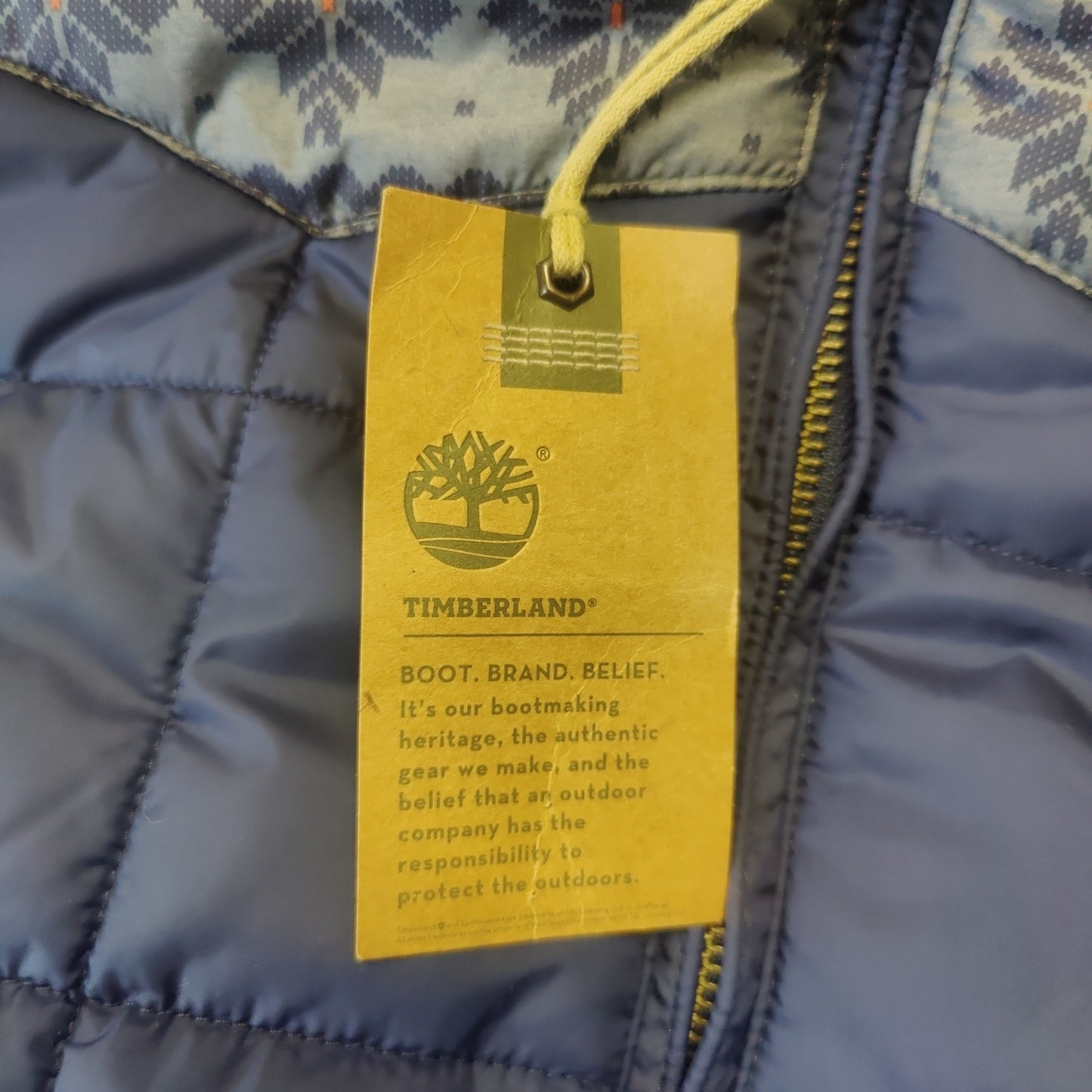 Timberland Navy Blue Puffer Jacket Gilet Women Size Small ~ New with tags