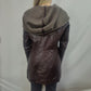 Benny's Shop Vintage Brown Leather Coat Jacket Women Size Large