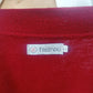 FRLENDLI Vintage Red Wool Cardigan Jumper Women Size Large