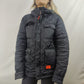 Superdry Black Quilted Puffer Jacket Women Size Small
