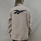 Reebok Pink Fleece Windbreaker Jacket Women Size XL