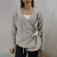 Nike Grey Sherpa Fleece Wrap Sweatshirt Cardigan Women Size XS