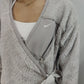 Nike Grey Sherpa Fleece Wrap Sweatshirt Cardigan Women Size XS