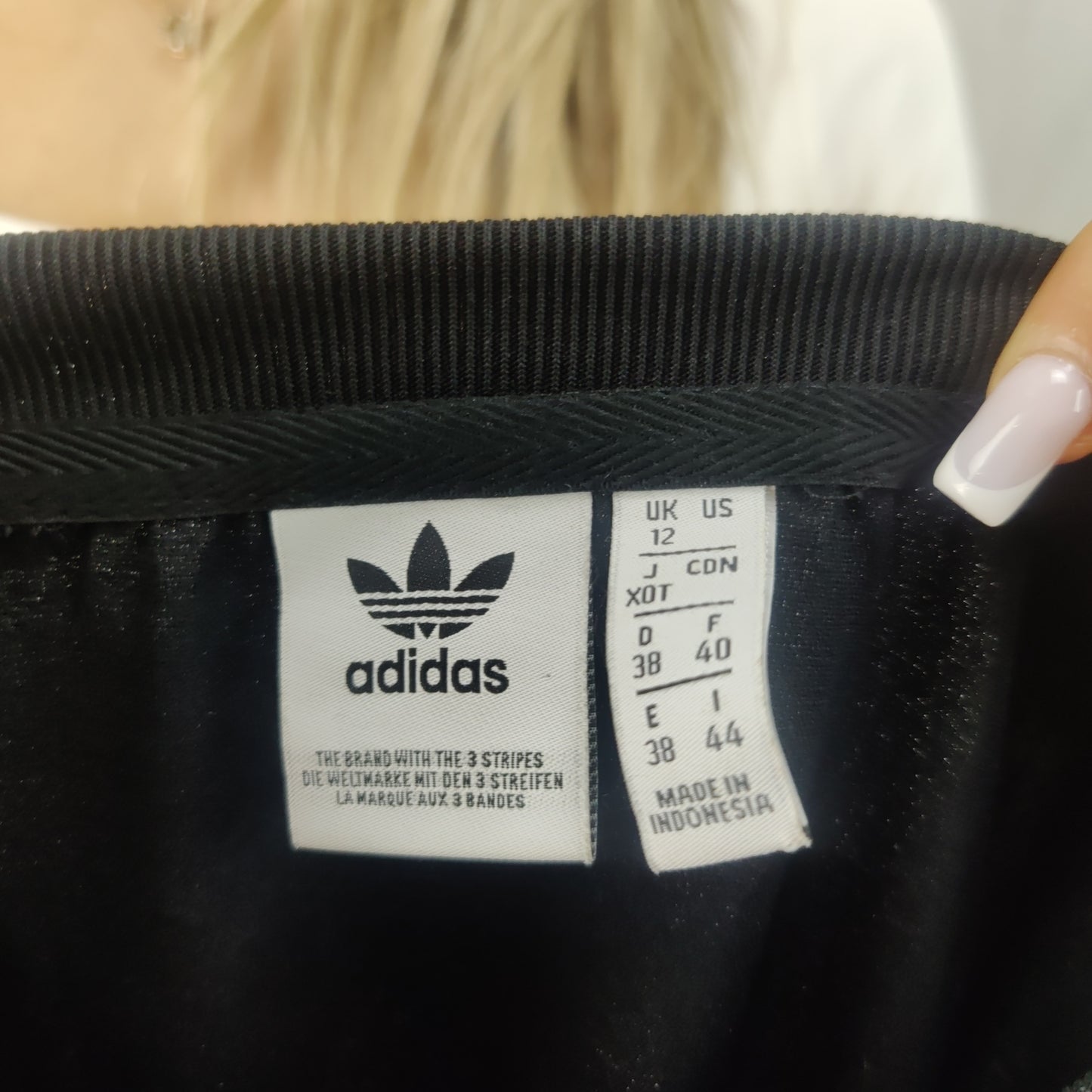 Adidas 3 Stripes Black Dress T-Shirt Women Size Medium