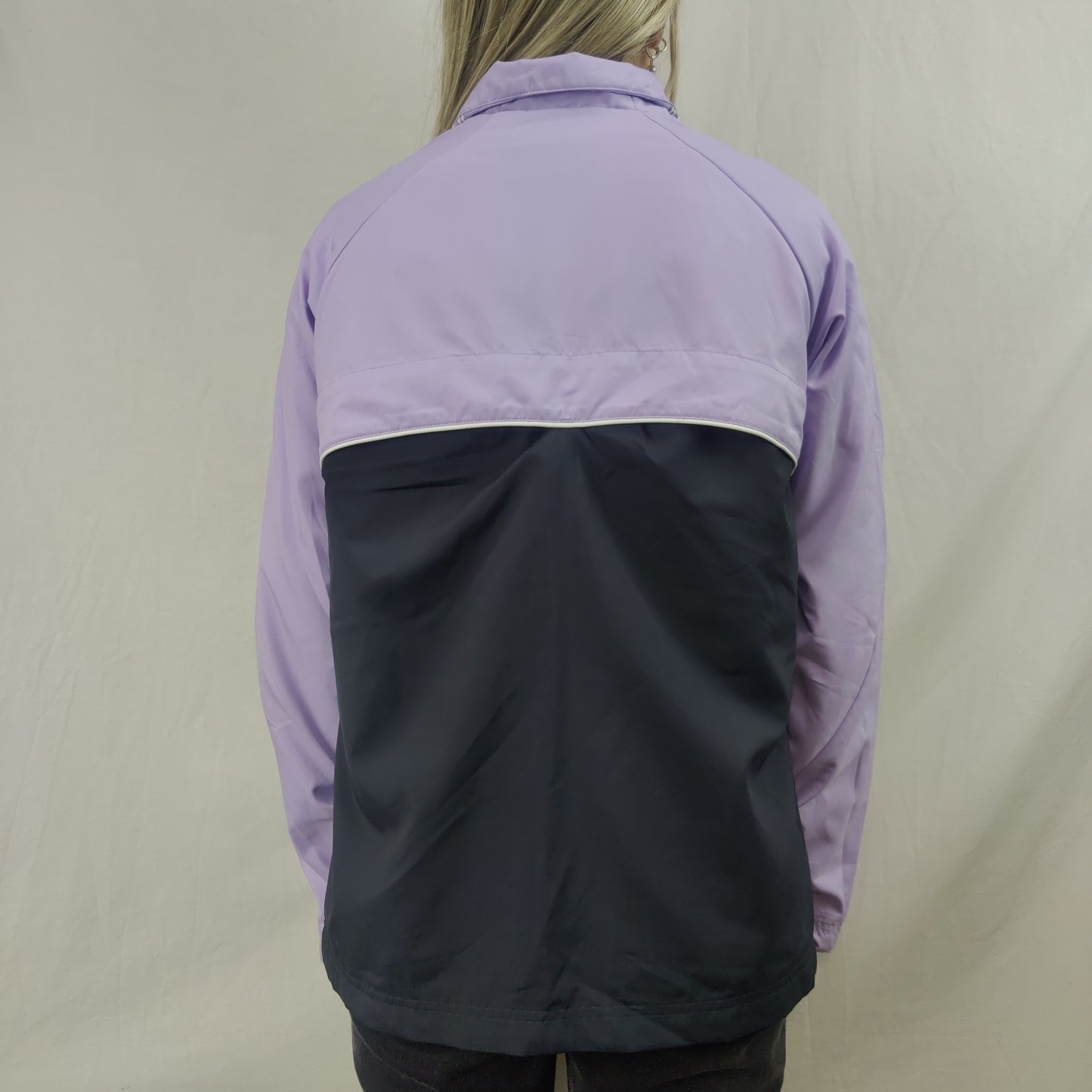 Adidas Vintage Purple Lilac Windbreaker Jacket Women Size Medium