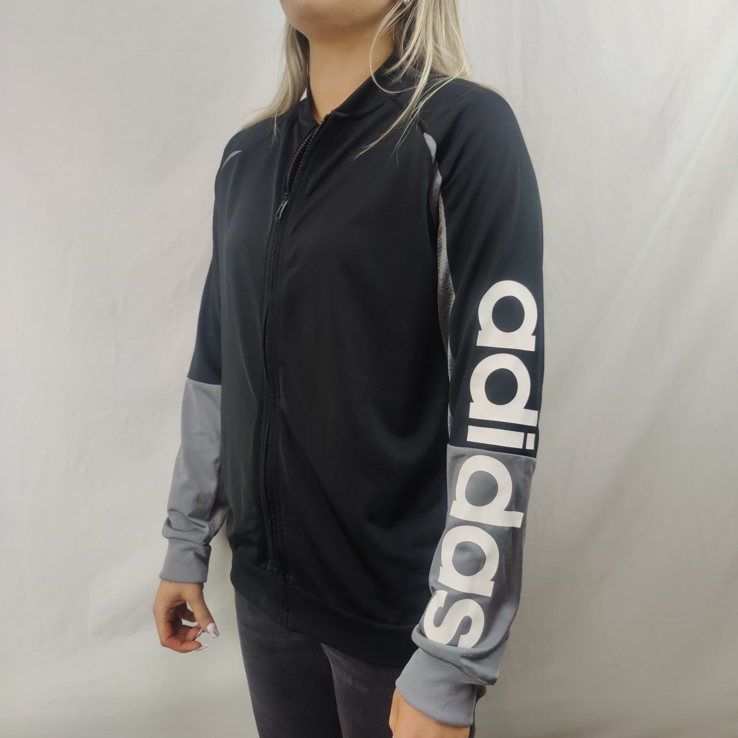 Adidas Black Track Jacket Women Size Medium