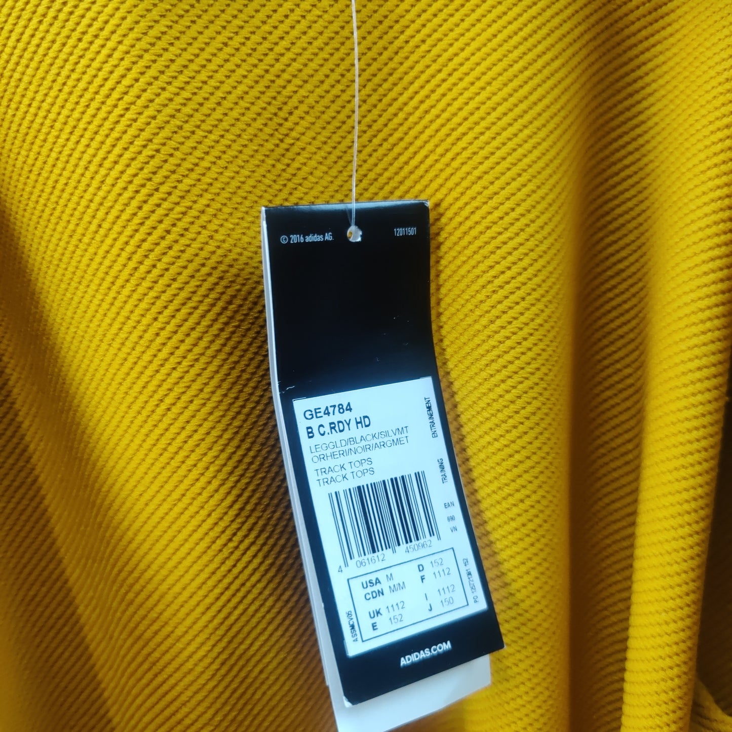 Adidas Yellow Hoodie Track Jacket Women Size Small - New with Tags