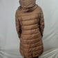 Pinko Brown Long Down Puffer Jacket Coat Women Size Medium