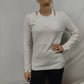 Massimo Dutti White 100% Cashmere V-Neck Jumper Sweater Women Medium