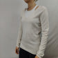 Massimo Dutti White 100% Cashmere V-Neck Jumper Sweater Women Medium
