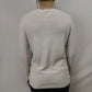 Massimo Dutti White 100% Cashmere V-Neck Jumper Sweater Women Medium