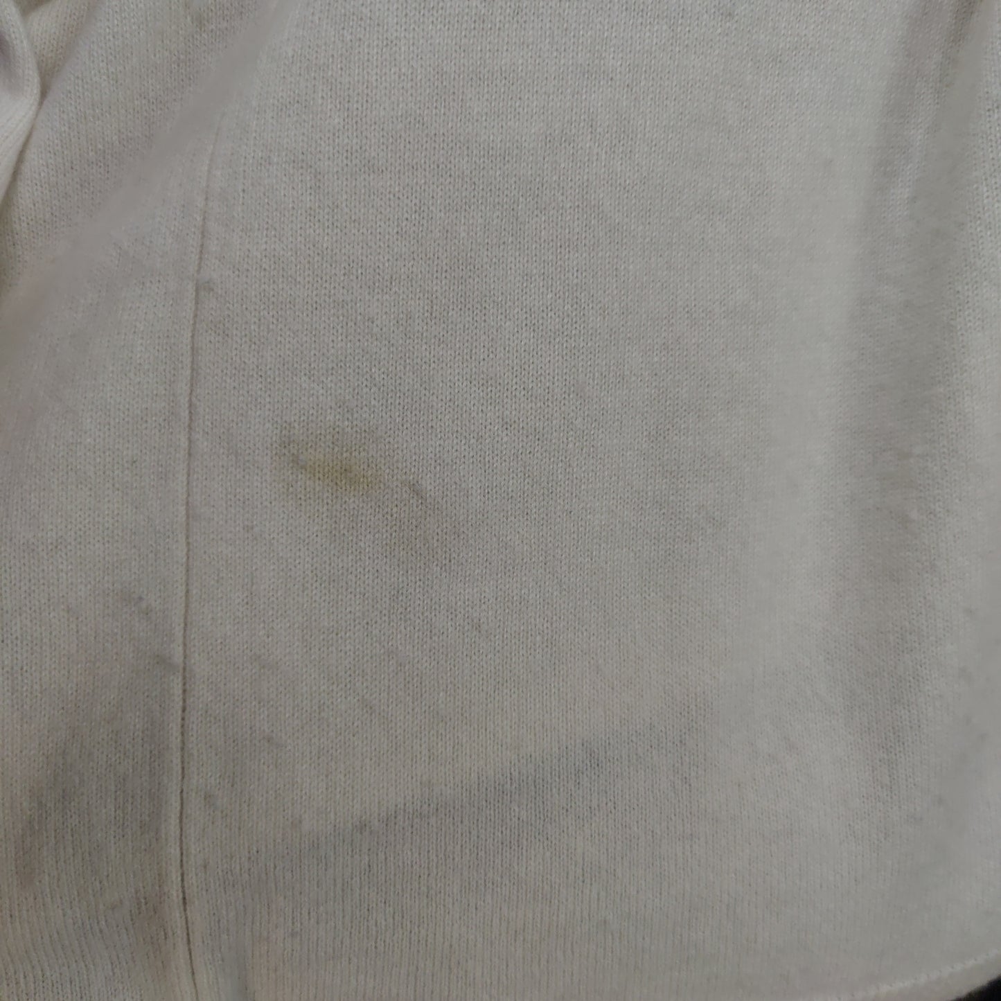 Massimo Dutti White 100% Cashmere V-Neck Jumper Sweater Women Medium