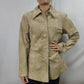 CCDK Vintage Copenhagen Beige Suede Leather Jacket Women Size Medium