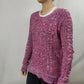 Gap Purple Pink Cotton Knit Round Neck Jumper Sweater Women Size Small