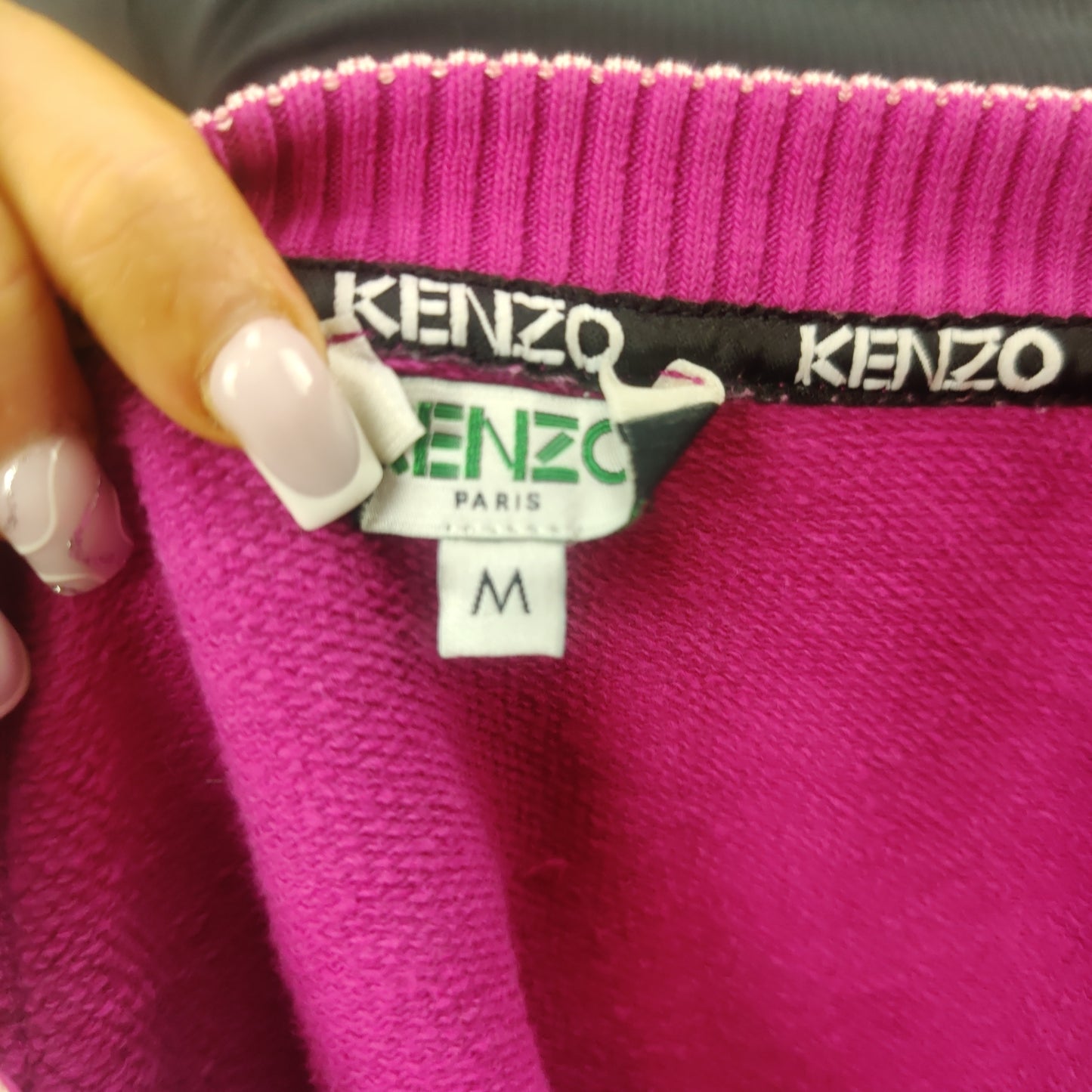 Kenzo Purple Long Sleeve Crew Neck Sweatshirt Women Size Medium