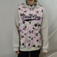 Diesel Spirit Vintage Pink/Grey Floral Pullover Hoodie Women Size Large