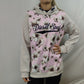 Diesel Spirit Vintage Pink/Grey Floral Pullover Hoodie Women Size Large