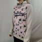 Diesel Spirit Vintage Pink/Grey Floral Pullover Hoodie Women Size Large