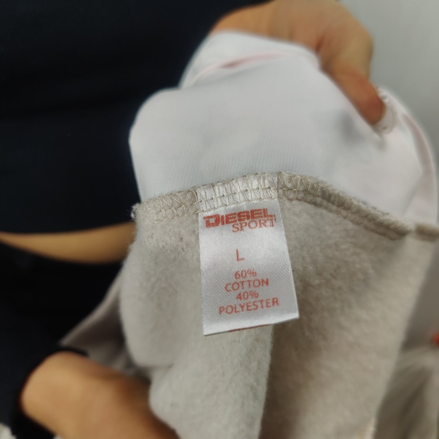 Diesel Spirit Vintage Pink/Grey Floral Pullover Hoodie Women Size Large