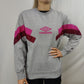 Umbro Grey Pink Pullover Crew Neck Sweatshirt Women Size Small