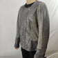 Zendra Vintage Grey Motorcycle Biker Jacket Women Size XL