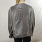 Zendra Vintage Grey Motorcycle Biker Jacket Women Size XL