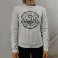 Balmain Coin White Crew Neck Sweatshirt Women Size Small