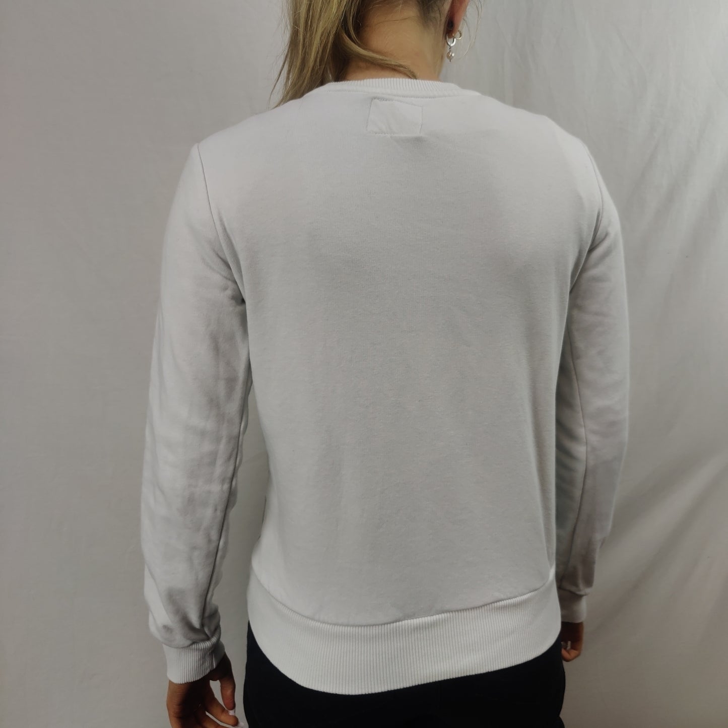 Balmain Coin White Crew Neck Sweatshirt Women Size Small