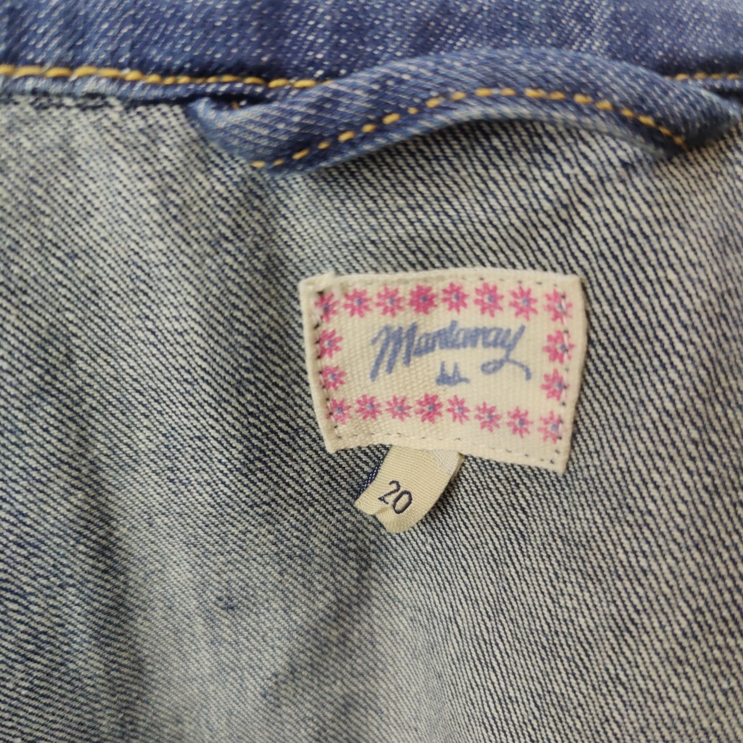 Mantaray Blue Cotton Denim Trucker Jacket Women Size XL