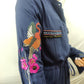 Desigual Blue Cotton Embroidered Shirt Dress Women Size Medium