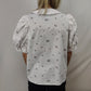 Levi's White Floral Short Sleeve Blouse Shirt Women Size Large