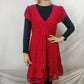 Diesel Vintage Red Lace A Line Dress Women Size Large
