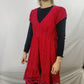 Diesel Vintage Red Lace A Line Dress Women Size Large