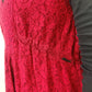 Diesel Vintage Red Lace A Line Dress Women Size Large