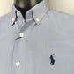 Polo Ralph Lauren Blue Cotton Long Sleeve Button-Up Shirt Men Size Small