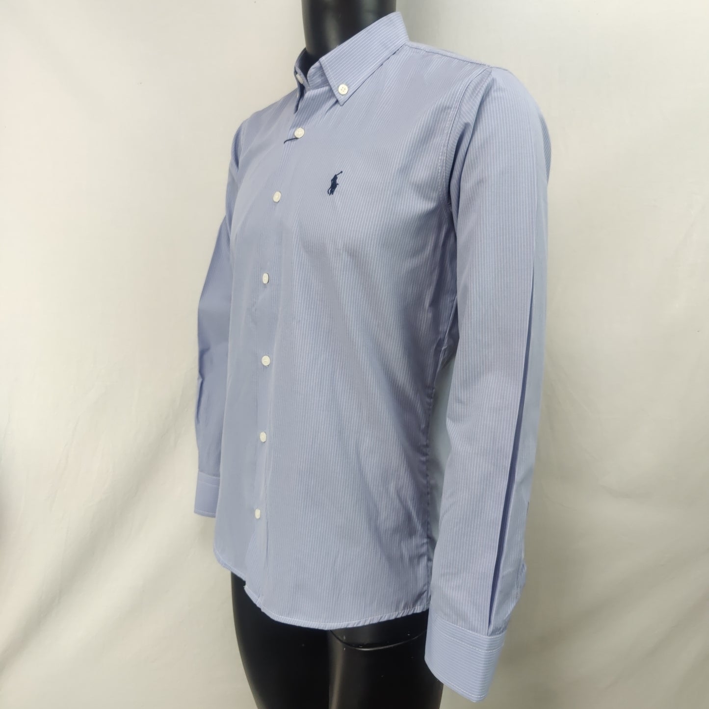 Polo Ralph Lauren Blue Cotton Long Sleeve Button-Up Shirt Men Size Small