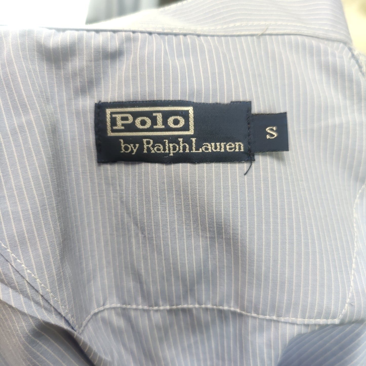 Polo Ralph Lauren Blue Cotton Long Sleeve Button-Up Shirt Men Size Small