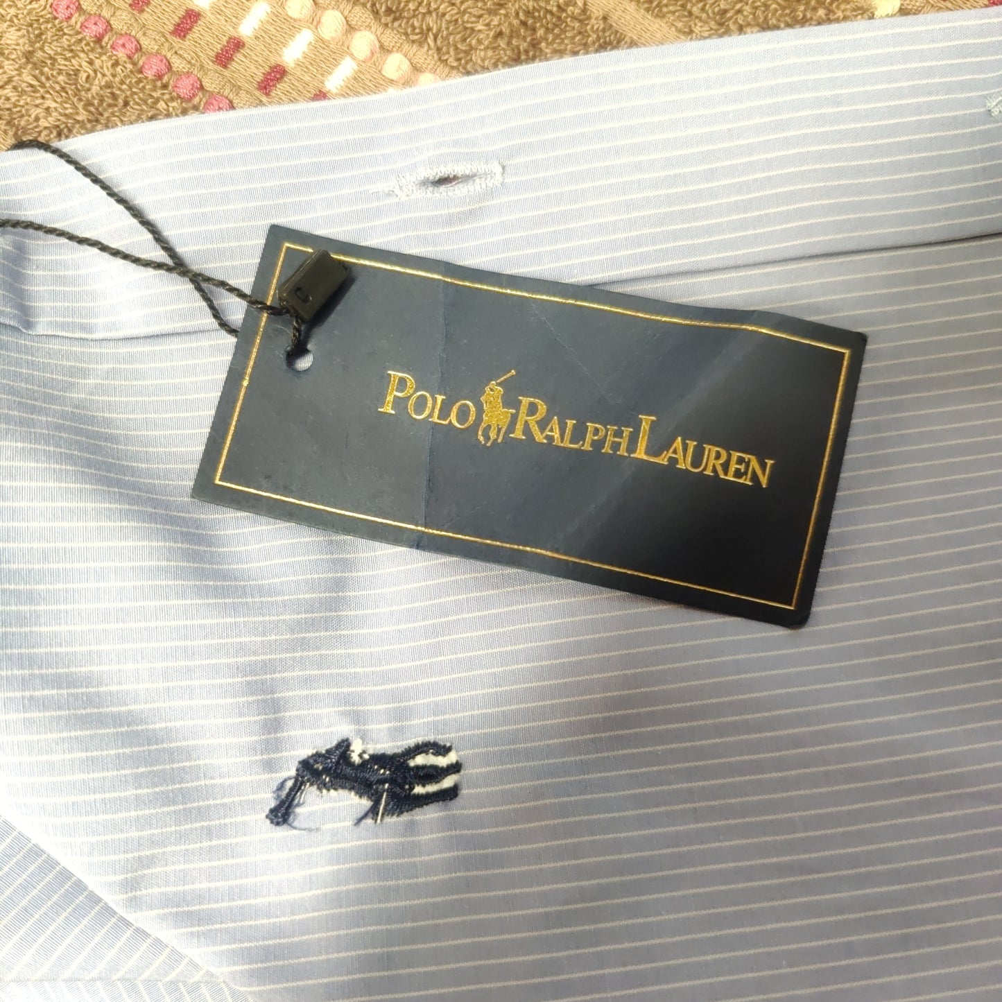 Polo Ralph Lauren Blue Cotton Long Sleeve Button-Up Shirt Men Size Small