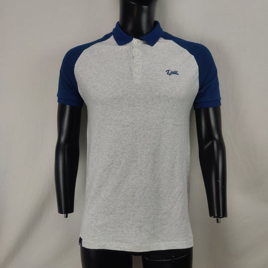 Diesel White Blue Navy Cotton Polo Shirt Men Size Small