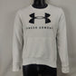 Under Armour White Cotton Loose Fit Sweatshirt Women Size Medium