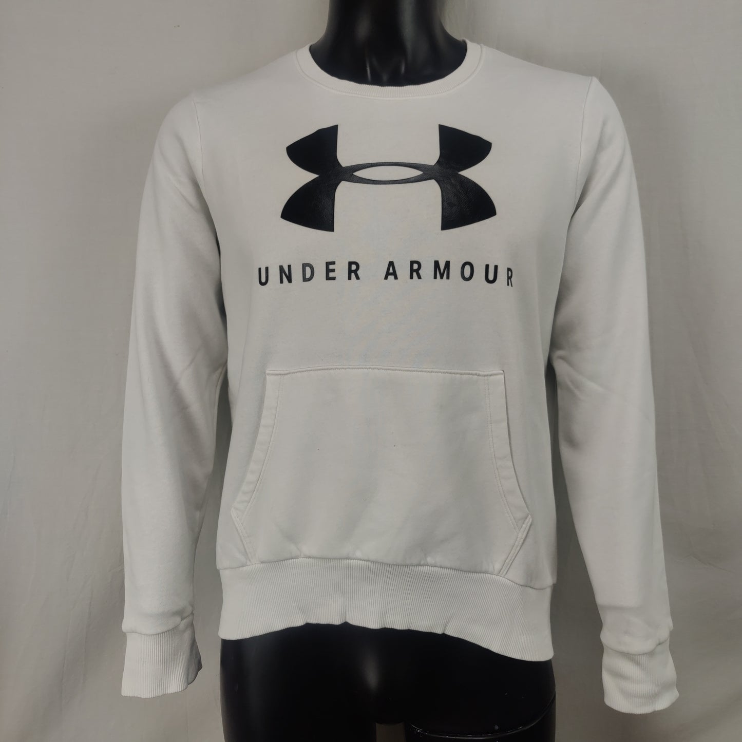 Under Armour White Cotton Loose Fit Sweatshirt Women Size Medium